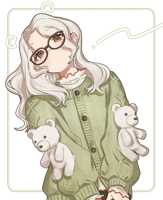 シロクマカーディガン