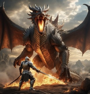 ドラゴンと騎士の決戦