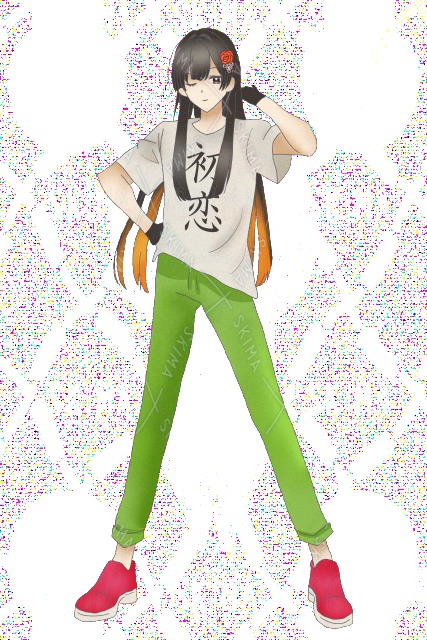 黒髪ロングの男