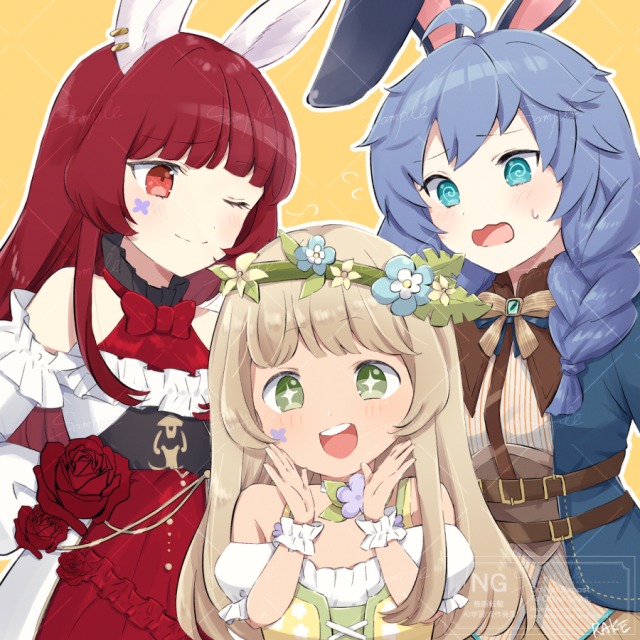 アイコン用イラスト(等身バストアップ)