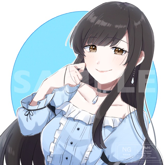 アイコン用イラスト(等身バストアップ)