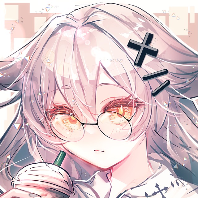 白髪女の子アイコンイラスト