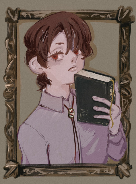 バストアップ＋簡単な背景イラストイメージ