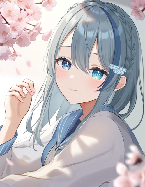 桜を見る少女（ご依頼）