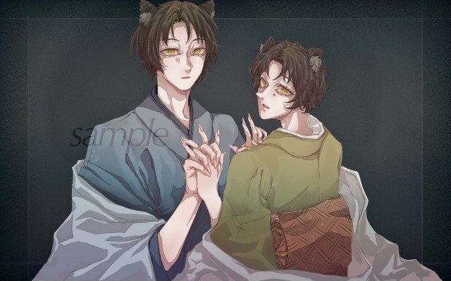 【ご依頼】中性的な男女の1枚絵