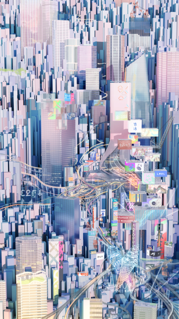 風景イラスト　都市