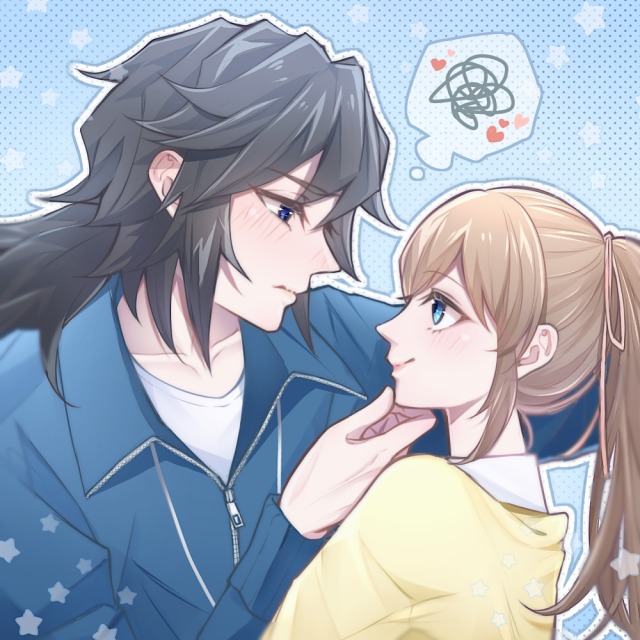 夢絵 横顔 壁ドン イラスト