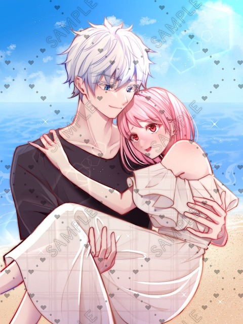 夢絵 海 カップル イラスト