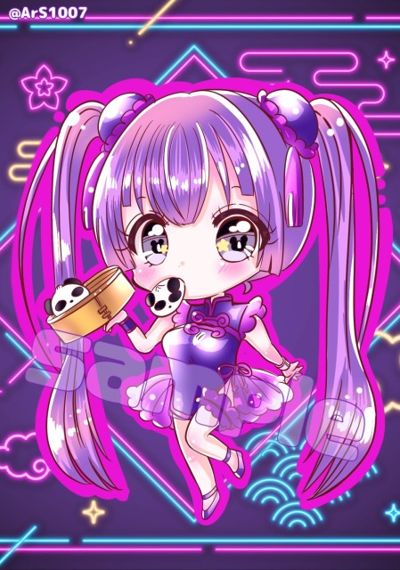 【実績】VTuber星河裕子 2周年記念チャイナ衣装ミニキャラ(2025年6月)