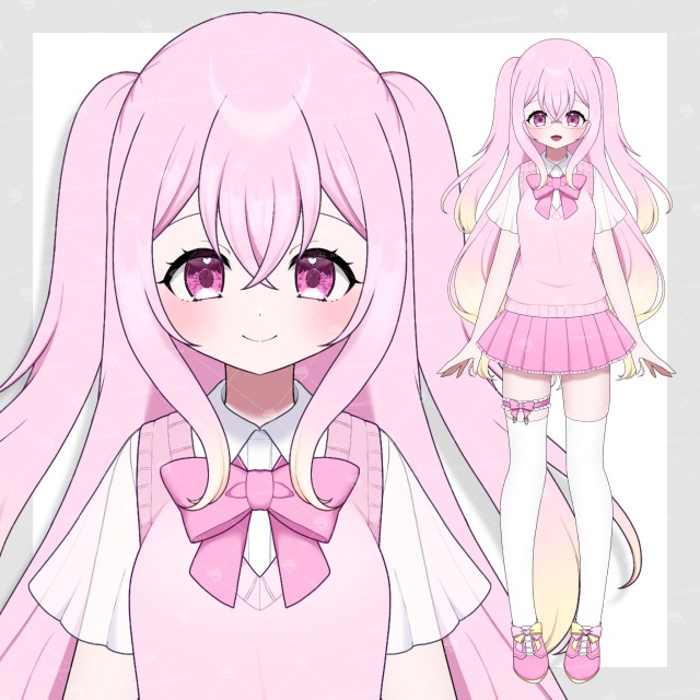 Live2D用パーツ分け立ち絵