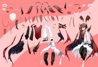 LIVE2D用パーツ分け