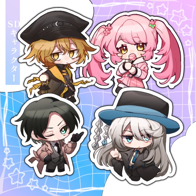 【𝗦𝗔𝗠𝗣𝗟𝗘③】SDキャラクター立ち絵【全4種】