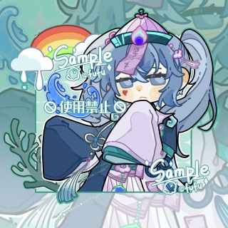 背景付きデフォルメイラスト