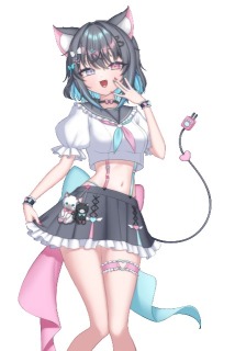 等身（膝上）イラスト　背景透過