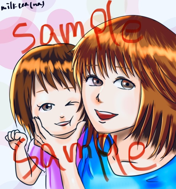 親子似顔絵　アイコン