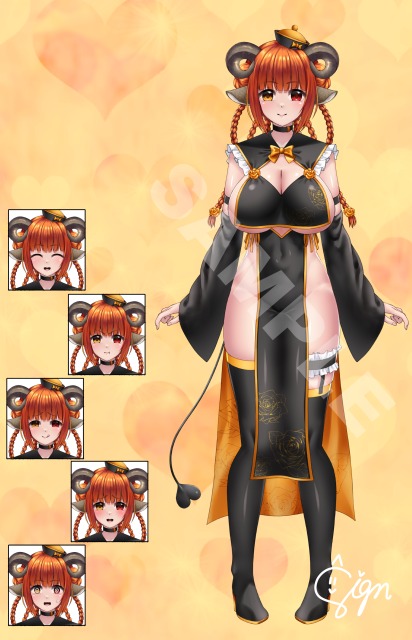 【ご依頼品】Vtuber立ち絵イラスト+パーツ分け