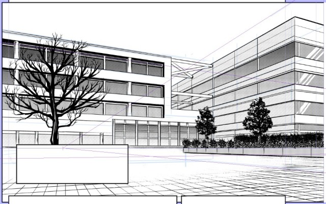 漫画背景描き起こしポートフォリオ