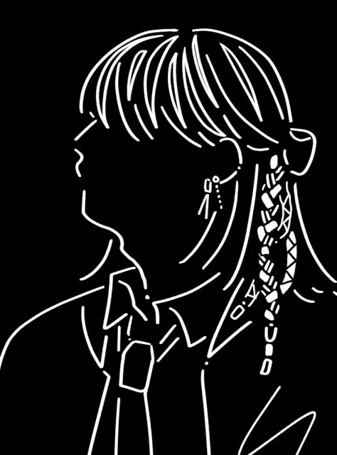 シルエット線画