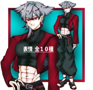 【表情　全１０種】男性/立ち絵