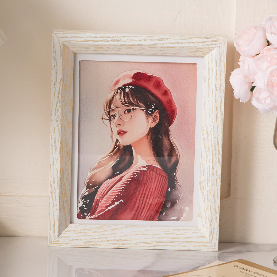 水彩似顔絵 水彩風似顔絵 手描き水彩イラスト オーダーメイド