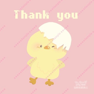 メッセージカードイラスト　ひよこ