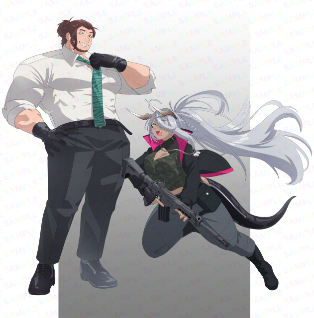 アニメ塗り立ち絵サンプル（人間ベースキャラクター）