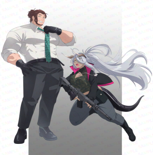 アニメ塗り立ち絵サンプル（人間ベースキャラクター）