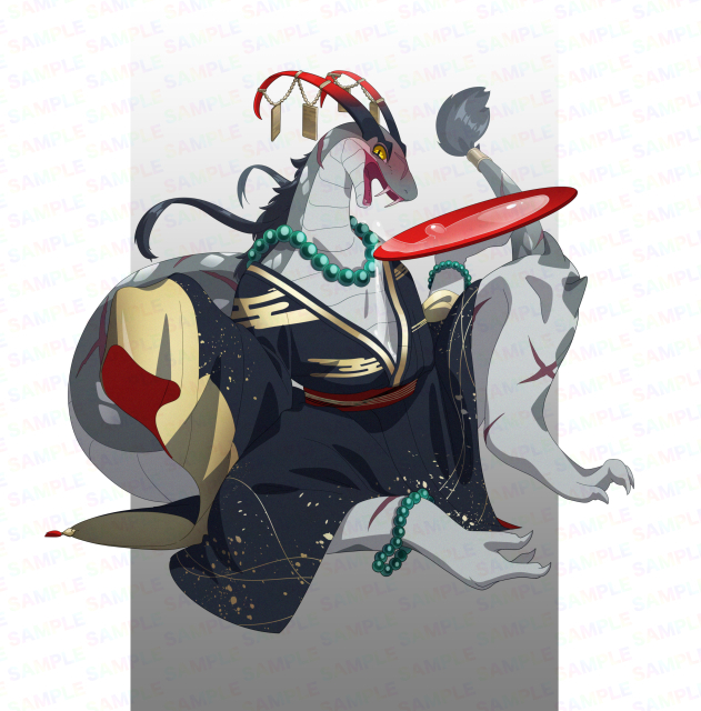 アニメ塗り立ち絵サンプル（獣人キャラクター）