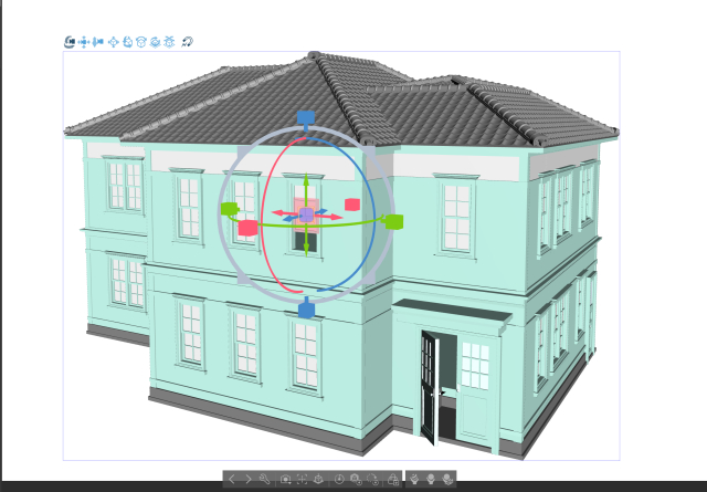 瓦屋根の家3Dモデル