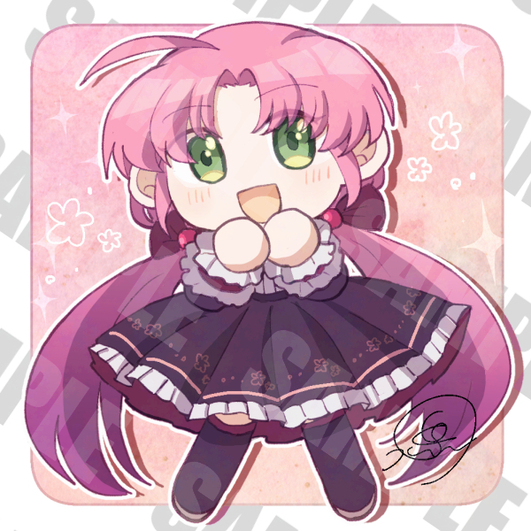 SDキャラ　サンプル（簡易背景つき）