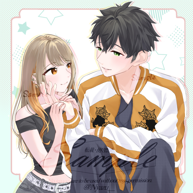 夢絵、カップルイラストsample