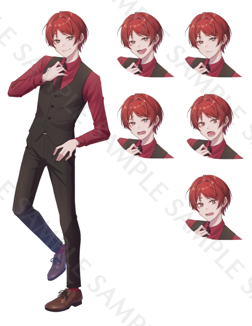 全身立ち絵、表情差分