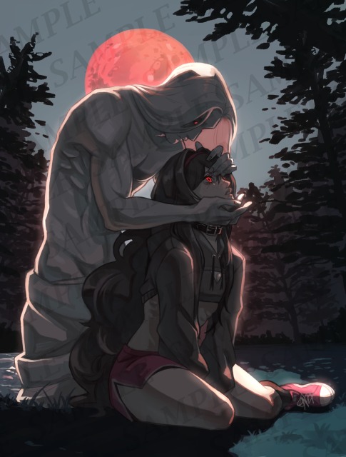 一枚絵(男性・女の子・背景)