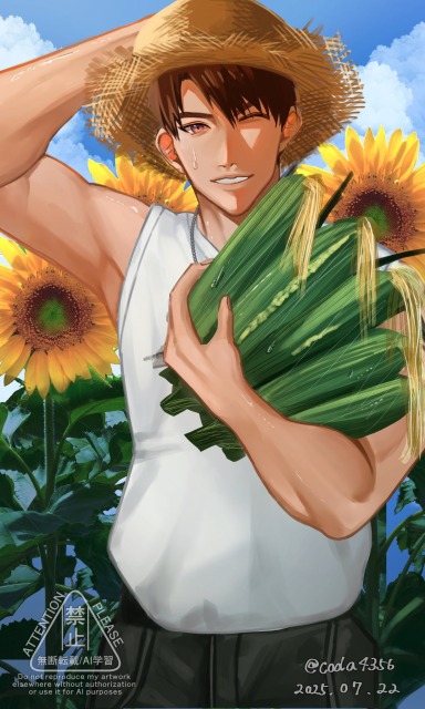 男性カラーイラスト見本