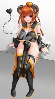 【Vtuber】愛月もこ様キービジュアルイラスト