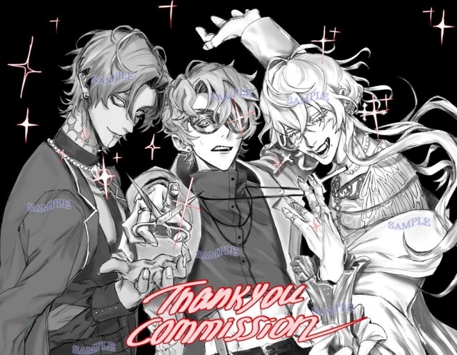 ご依頼品/モノクロイラスト