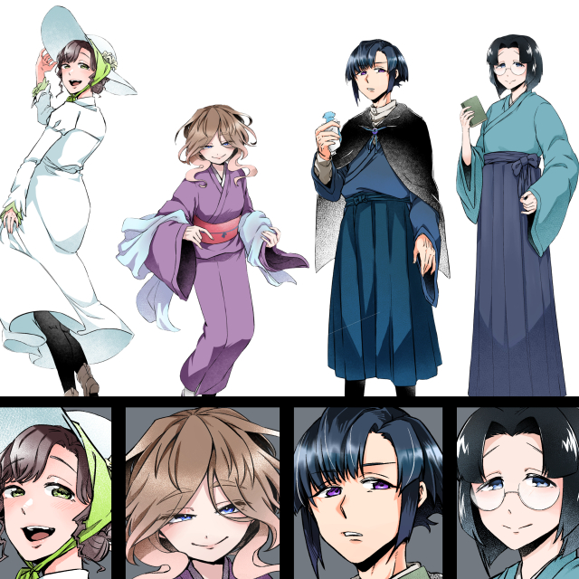 TRPGキャラクター　立ち絵イラスト