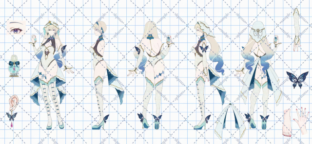 キャラデザ（長身女性）