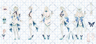 キャラデザ（長身女性）