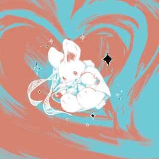 簡易背景付きマスコットイラスト