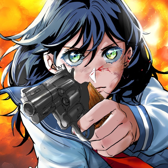 女子高生と拳銃