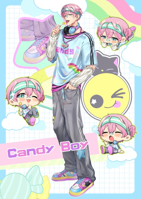 男の子立ち絵とデフォルメイラスト