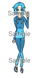 無償依頼　ターコイズブルーの女の子のコテキャ