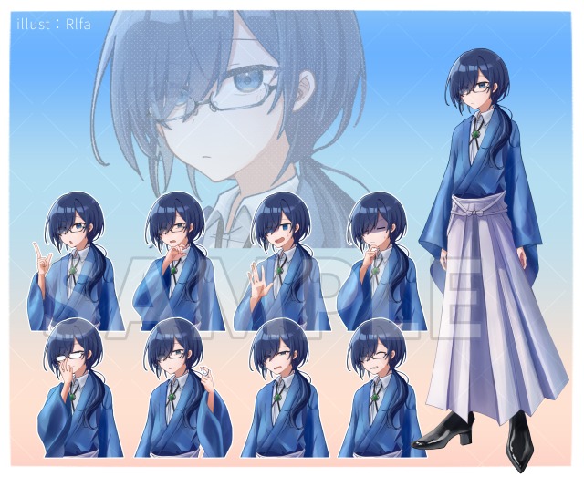 動画用パーツ分けイラスト