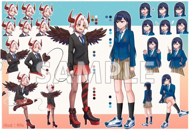 動画用パーツ分けイラスト