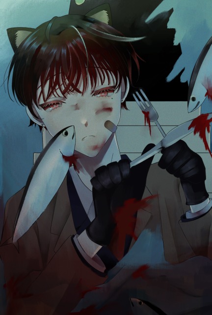 虚ろな青年のイラスト