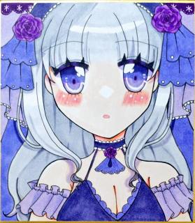 原画 ミニ色紙サイズ サンプル