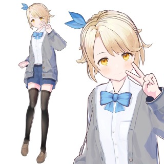 3DCGモデル、私服の女の子