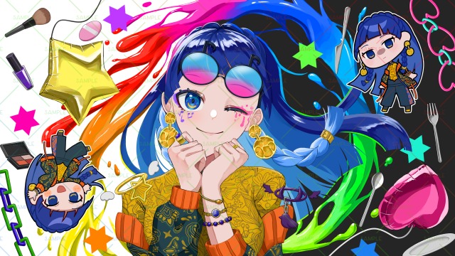 幕開響さんPC壁紙イラスト