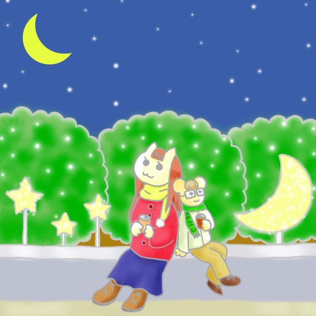 絵本みたいなあったかほっこり一枚絵